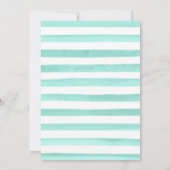 Waterverf Roze en Mint Flowers Baby shower Kaart (Achterkant)