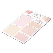 Waterverf Roze en Oranje Aangepaste plannen Blocno Notitieblok (Schuin)