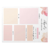 Waterverf Roze en Oranje Aangepaste plannen Blocno Notitieblok (Voorkant)