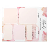 Waterverf Roze en Oranje Aangepaste plannen Blocno Notitieblok (Voorkant)