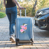 Waterverf Roze en paarse bloemen Sticker (Koffer Insitu)