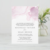 Waterverf | Roze en Paarse formule Kaart (Staand voorkant)