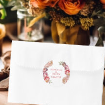 Waterverf roze en paarse pioen huwelijksfeest