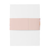 Waterverf roze en perzik bloemenbruiloft monogramm uitnodigingen wikkel (Achterkant Voorbeeld)