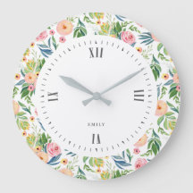 Waterverf roze en perzikerponie patroon