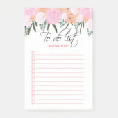 Waterverf Roze en PerzikFloral Post-it® Notes (Voorkant)