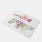 Waterverf roze en perzikkleurig deurmat (Schuin)