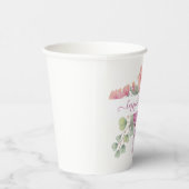 Waterverf roze en perzikkleurig papieren bekers (Rechts)