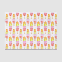 Waterverf Roze en Rode Popsicles Tissuepapier