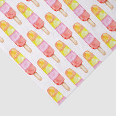 Waterverf Roze en Rode Popsicles Tissuepapier (Detail)