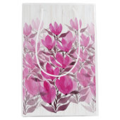 Waterverf "Roze en roze bloemen" Medium Cadeauzakje (Voorkant)