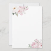 waterverf roze en wit floraal vrijgezellenfeest kaart (Achterkant)