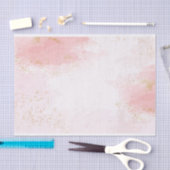 Waterverf roze en wit met gouden splash tissuepapier (Craft)