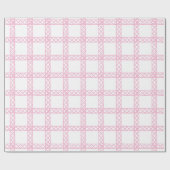 Waterverf Roze en Witte Bamboe Cadeaupapier (Vlak)