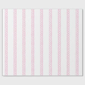 Waterverf Roze en Witte Bamboe Strepen Cadeaupapier (Vlak)