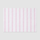 Waterverf Roze en Witte Bamboe Strepen Tissuepapier (Voorkant)