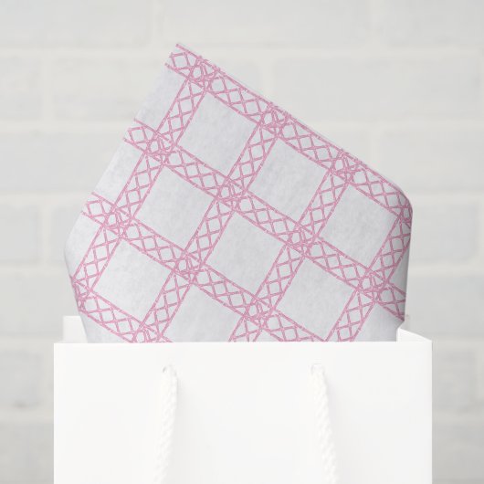 Waterverf Roze en Witte Bamboe Tissuepapier (Cadeauzakje)