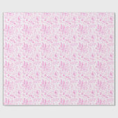 Waterverf roze en witte bloemen cadeaupapier (Vlak)