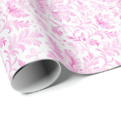 Waterverf roze en witte bloemen cadeaupapier (Rol Hoek)