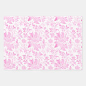 Waterverf roze en witte bloemen inpakpapier vel (Voorkant 3)