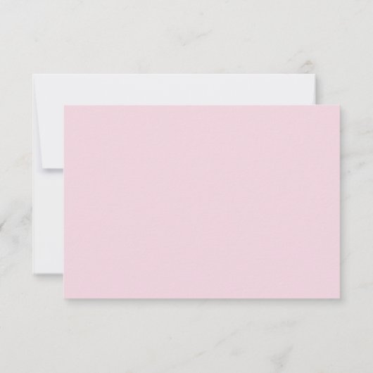 Waterverf roze en witte pinda's Floral RSVP (Achterkant)