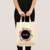 Waterverf Roze en witte rozen Cirkel Warm Tote Bag (Voorkant (product))