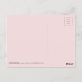 Waterverf Roze en Witte rozen Ronde Cirkel Briefkaart (Achterkant)