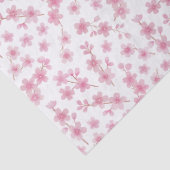 Waterverf roze en witte Sakura kersenbloesem Tissuepapier (Detail)