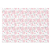 Waterverf Roze en zilverglitter Wintersneeuwvlokke Tafelkleed (Voorkant (Horizontaal))