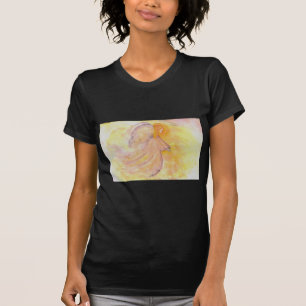 Waterverf roze engel schilderen t-shirt