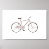 Waterverf  roze fiets poster (Voorkant)