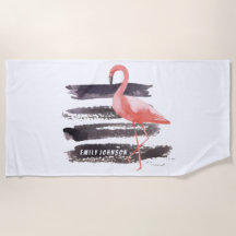 Waterverf Roze Flamingo Bruspenseelstreken Aangepa