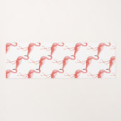 Waterverf Roze Flamingo Bruspenseelstreken Aangepa Yogamat (Achterkant (horizontaal))
