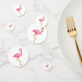 Waterverf Roze Flamingo Confetti