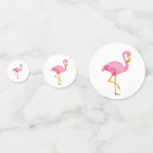 Waterverf Roze Flamingo Confetti (Voorkanten)