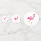 Waterverf Roze Flamingo Confetti (Achterkanten)