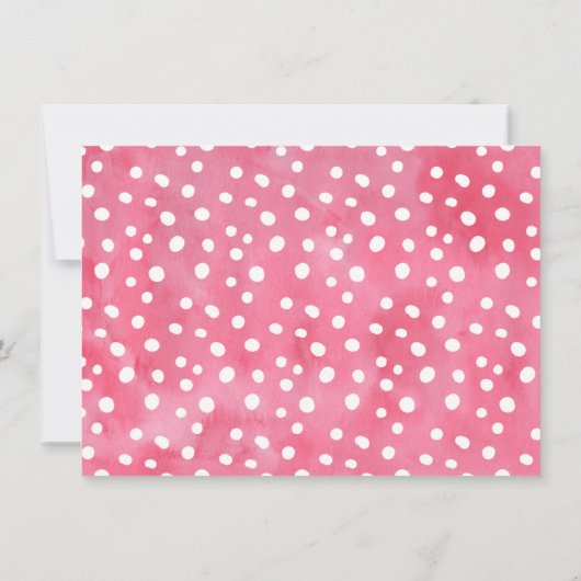 Waterverf Roze Flamingo Dank u Kaart (Achterkant)