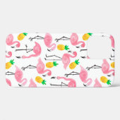 Waterverf roze flamingo en gele ananas Case-Mate iPhone case (Achterkant (horizontaal))