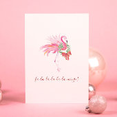 Waterverf Roze Flamingo Florida Beach Kerstmis Feestdagen Kaart
