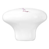 Waterverf Roze Flamingo Keramische Knop (Zijkant)