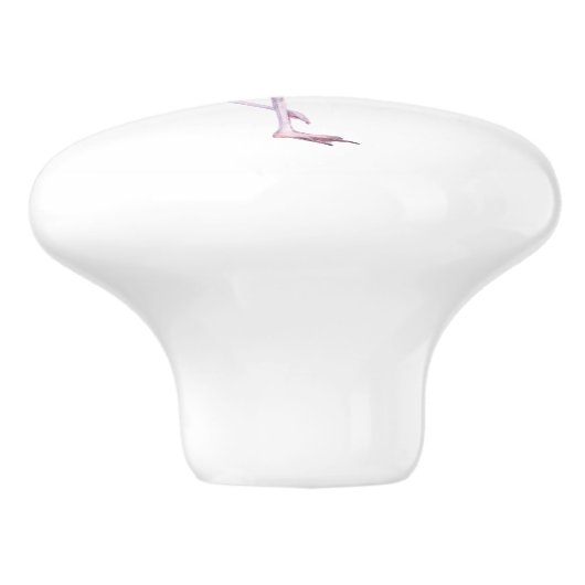 Waterverf Roze Flamingo Keramische Knop (Zijkant)