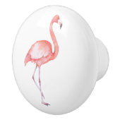 Waterverf Roze Flamingo Keramische Knop (Rechts)