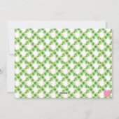 Waterverf Roze Flamingo Monogram Crest Foto Feestdagenkaart (Achterkant)