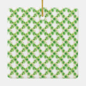 Waterverf Roze Flamingo Monogram Kam Kerst Keramisch Ornament (Achterkant)