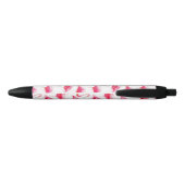 Waterverf Roze Flamingo patroon Gepersonaliseerd Zwarte Inkt Pen (Achterkant)
