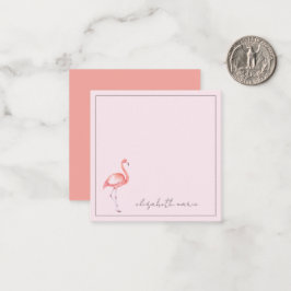 Waterverf Roze Flamingo Persoonlijk Notitiekaartje