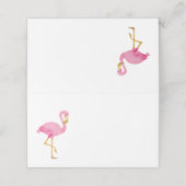 Waterverf Roze Flamingo Plaatskaartje (Buitenkant ongevouwen)