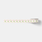 Waterverf Roze Flamingo Strand Kerstmis Grosgrain Lint (Voorkant)
