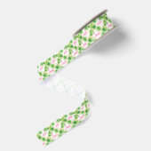 Waterverf Roze Flamingo Strand Kerstmis Grosgrain Lint (Achterkant)