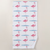 Waterverf Roze Flamingo Strandlaken (Voorkant)
